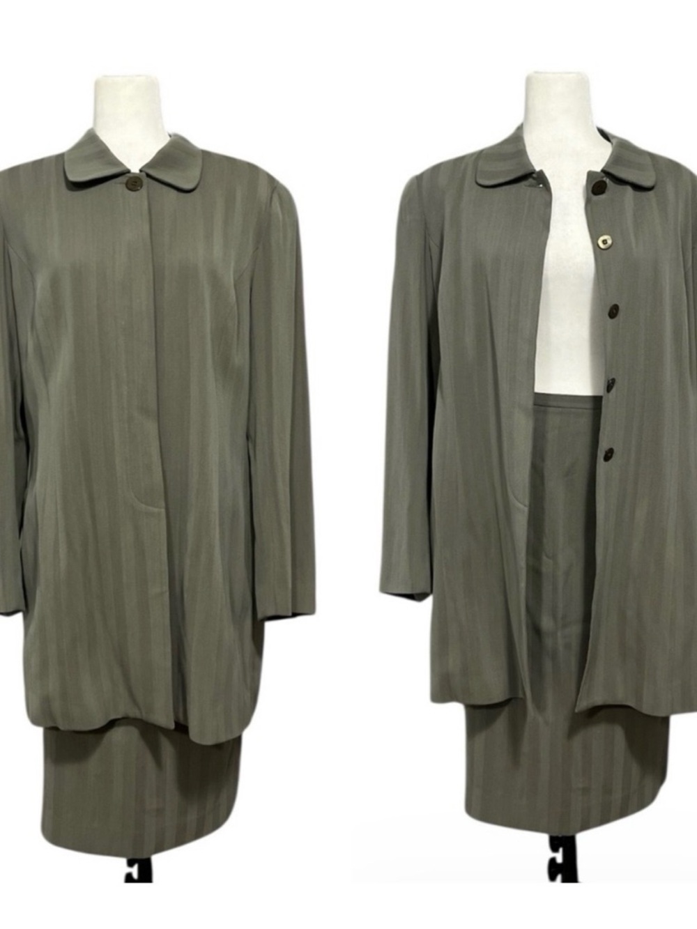 HOLT RENFREW Wool Blend Long Blazer and Skirt Set

Vintage Size 16